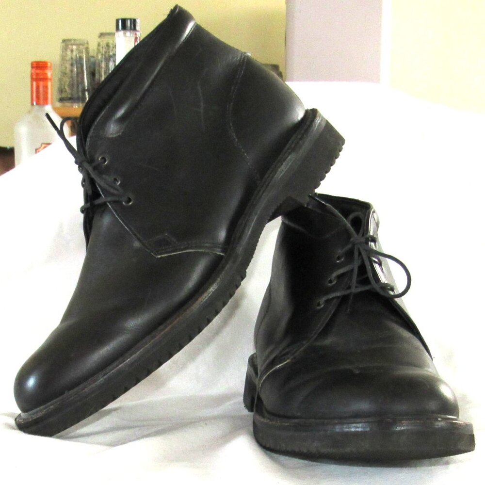 Vintage Barrie Ltd. Booters Black Leather Chukka Boots Size 10 D Excellent Cond